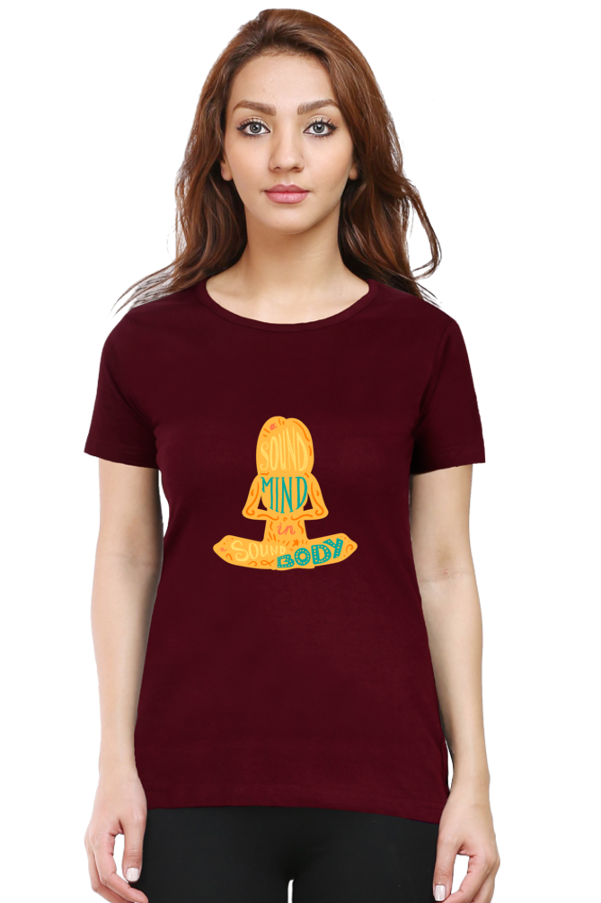 Female Round Neck Half Sleeve T Shirt