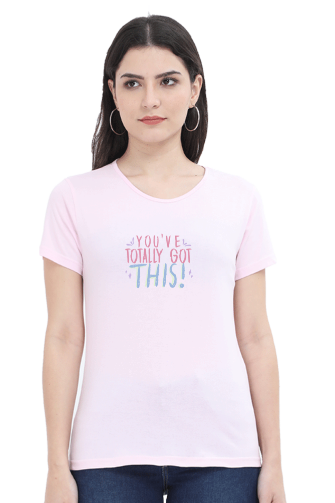 Female Round Neck Half Sleeve T Shirt