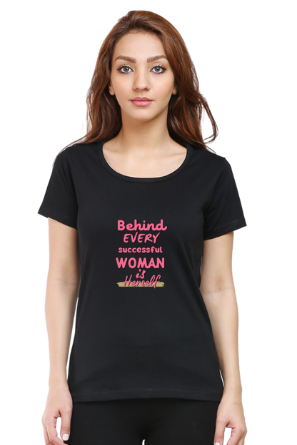 Female Round Neck Half Sleeve T Shirt