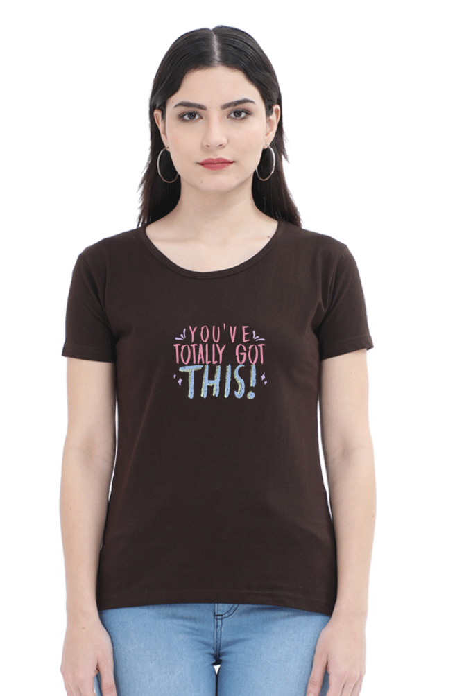 Female Round Neck Half Sleeve T Shirt