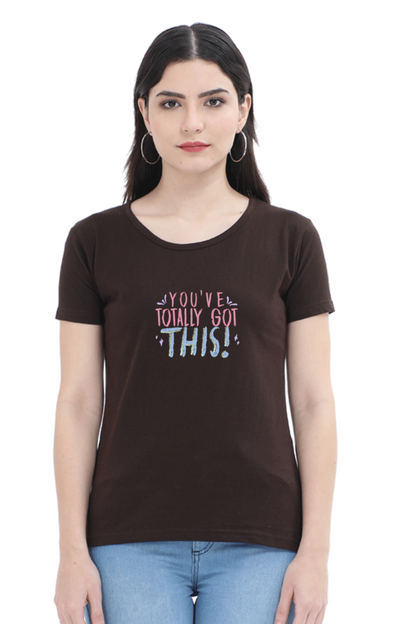 Female Round Neck Half Sleeve T Shirt